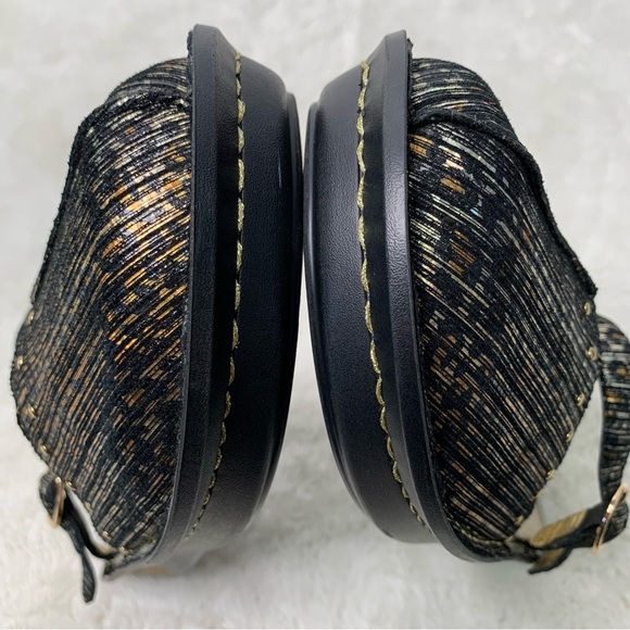 Alegria TUS-403 Women's Tuscany Leopard Print Mules Black Gold Size 8 - Picture 7 of 11